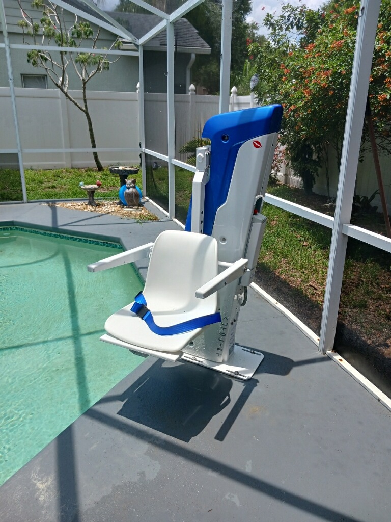Reigning Mobility installed Pool Lifts