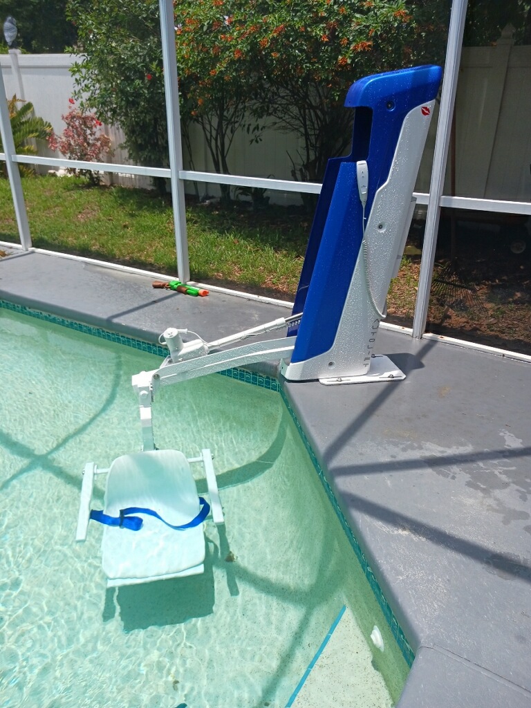 Reigning Mobility installed Pool Lifts
